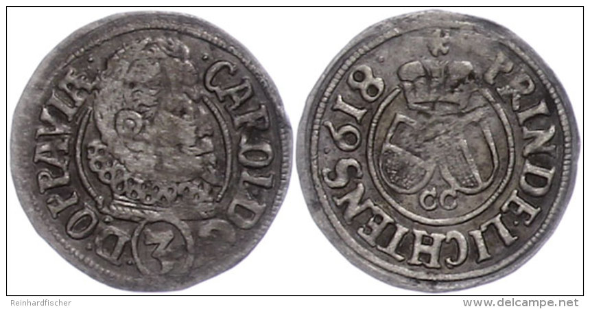 Groschen, 1618, Karl, Divo 38, Ss.  SsGroschen, 1618, Karl, Divo 38, Very Fine.  Ss - Liechtenstein