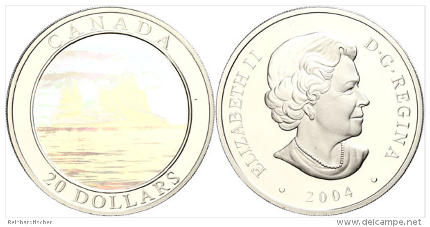 20 Dollars, 2004, Naturwunder - Ice Berg (Kinegramm), KM 611, Sch&ouml;n 552, Im Etui Mit OVP Und Zertifikat,... - Canada