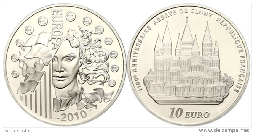 1,5 Euro, 2010, Europ&auml;ische W&auml;hrungsunion - Gr&uuml;ndung Der Abtei Von Cluny, KM 1681, Sch&ouml;n 1095,... - Other & Unclassified