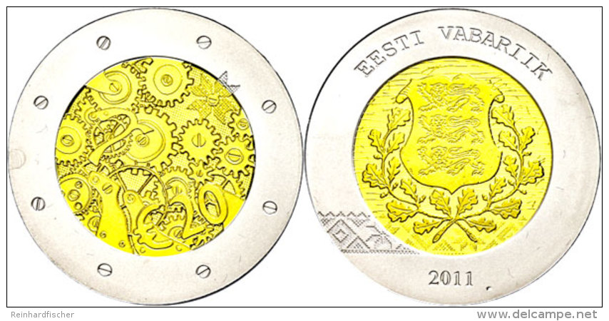 20 Euro, Bimetall, 2011, Euro Beitritt Estlands, KM 69, Sch&ouml;n 66, Im Etui Mit Kapsel Und Zertifikat, Auflage... - Estonia