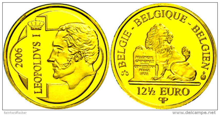 12,5 Euro, Gold, 2006, Leopold Von Sachsen-Coburg-Gotha, KM 259, Sch&ouml;n 227, In Kapsel Mit Zertifikat, Auflage... - Other & Unclassified