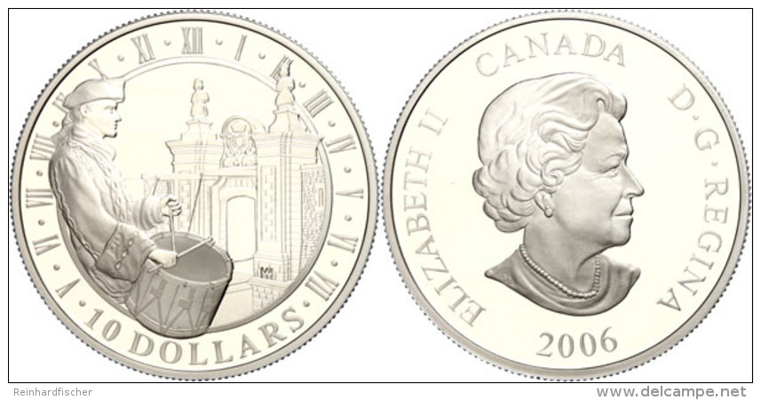 10 Dollars, 2006, Historische St&auml;tte In Kanada - Lousbourg, KM 661, Sch&ouml;n 672, Im Etui Mit OVP Und... - Other & Unclassified