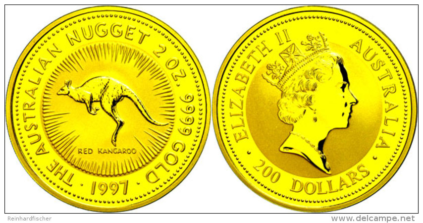 200 Dollars, Gold, 1997, K&auml;nguru, 2 Unzen Gold, Auflage Lt. Sch&ouml;n Nur 150 St&uuml;ck! Sch&ouml;n 369, KM... - Other & Unclassified