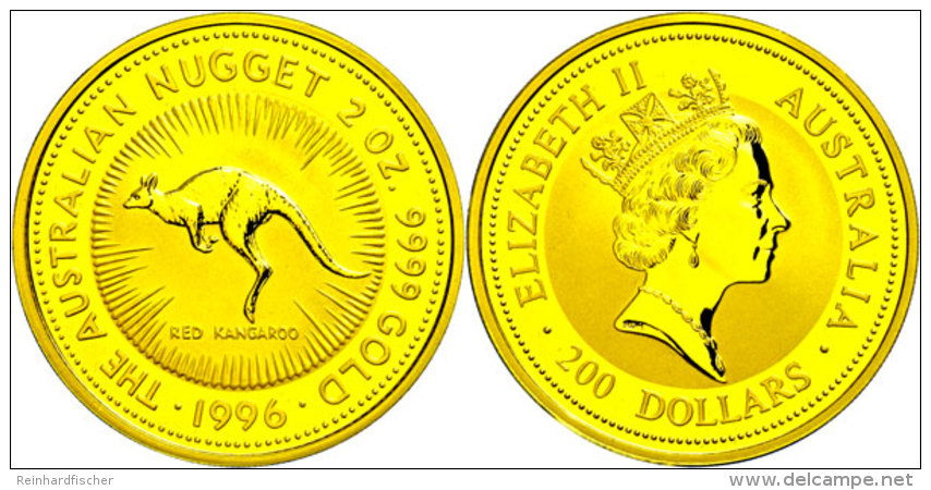 200 Dollars, Gold, 1996, K&auml;nguru, 2 Unzen Gold, Auflage Lt. Sch&ouml;n Nur 125 St&uuml;ck! Sch&ouml;n 334, In... - Other & Unclassified
