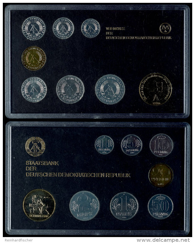 1 Pfennig Bis 2 Mark, 1986, Minisatz, Schmelzen, Auflage Nur 3.000 St&uuml;ck, In Hartplastik, St.  St1 Penny... - Mint Sets & Proof Sets