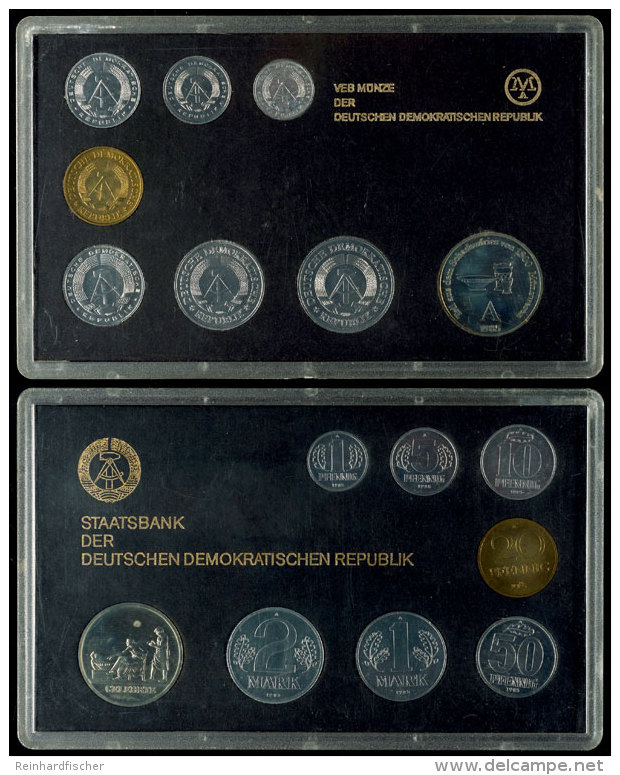 1 Pfennig Bis 2 Mark, 1985, Minisatz, Gelehrte, Auflage Nur 4.000 St&uuml;ck, In Hartplastik, St.   St1 Penny... - Mint Sets & Proof Sets