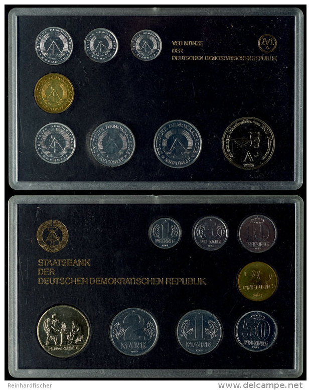 1 Pfennig Bis 2 Mark, 1983, Minisatz, Prometheus, Auflage Nur 4.000 St&uuml;ck, In Hartplastik, St.  St1 Penny... - Mint Sets & Proof Sets