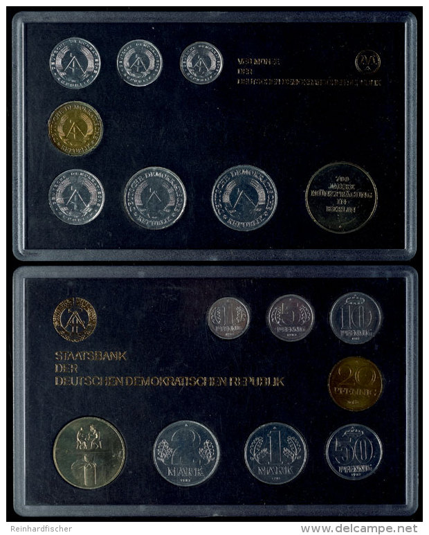 1 Pfennig Bis 2 Mark, 1982, Minisatz, 700 Jahre M&uuml;nze Berlin, Auflage Nur 4.000 St&uuml;ck, In Hartplastik,... - Mint Sets & Proof Sets