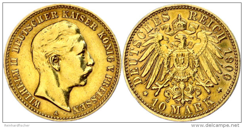 10 Mark, 1900, Wilhelm II., Ss., Katalog: J. 251 Ss10 Mark, 1900, Wilhelm II., Very Fine., Catalogue: J. 251 Ss - Other & Unclassified