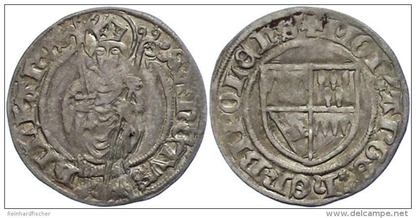 Groschen (2,15g), O.J.(1443-1455), Gottfried Schenk Von Limburg. Av: Wappen. Rev: St. Kilian. Saurma 1327, Ss. ... - Other & Unclassified