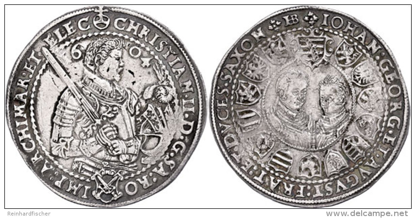 Taler, 1604, Christian II., Johann Georg I. Und August, Schnee 758, Dav. 7561, Kl. Kratzer Und... - Other & Unclassified