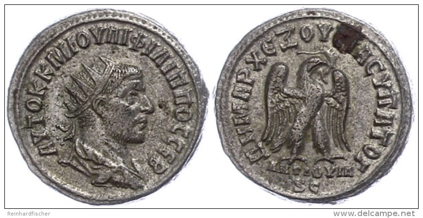 Syrien, Antiochia, Tetradrachme (13,40g), Philippus I. Arabs, 248. Av: B&uuml;ste Nach Rechts, Darum Umschrift.... - Province