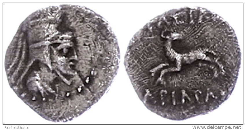 Obol (0,64g), 130-116 V. Chr, Ariarathes VI. Epiphanes. Av: Kopf Mit Tiara Nach Rechts. Rev: Widder?, Dar&uuml;ber... - Unclassified