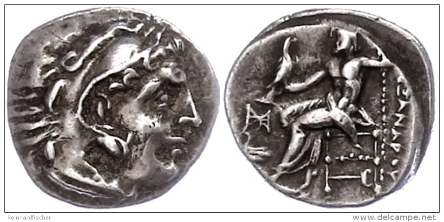 Makedonien, Abydus?, Drachme (4,14g), 310-301 V. Chr., Alexander III. Av: Herakleskopf Mit L&ouml;wenfell Nach... - Non Classés