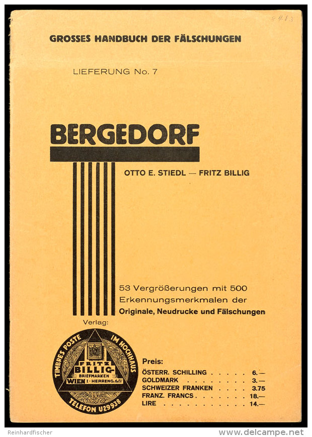 Stiedl/Billig - Gro&szlig;es Handbuch Der F&auml;lschungen - BERGEDORF (Lieferung 7), Guter Erhaltung  Stiedl /... - Other & Unclassified
