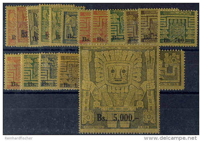 1960, Kpl. Satz "Sonnentor"-Marken Tadellos Postfrisch, Mi. 110.-, Katalog: 637/54 **1960, Complete Set "sun... - Bolivia