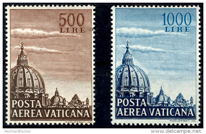1953, 500 Und 1000 Lire "Flugpost", Kompletter Satz Zu 2 Werten, Tadellos Postfrisch, Mi.130.-, Katalog: 205/06... - Other & Unclassified