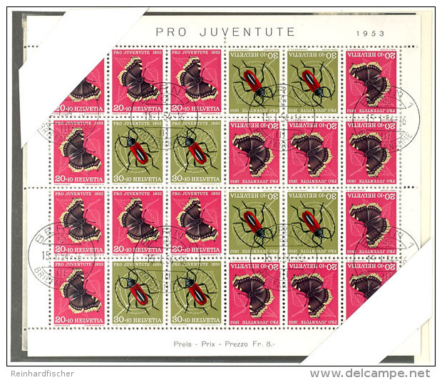 Markenheftchenbogen Pro Juventute 1953, Tadellos Gestempelt, Mi. 1.500.-, Katalog: MHB42 OStamp Booklet Sheet... - Booklets