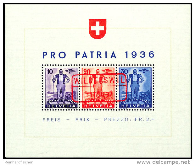 Blockausgabe "Pro Patria", Tadellos Gestempelt, Mi. 260.-, Katalog: Bl.2 OSouvenir Sheet "Pro Patria", Neat... - Other & Unclassified