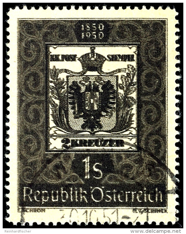 1950, 1 Schilling "100 Jahre &ouml;sterreichische Briefmarke", Abart "deutlicher Doppeldruck Des Im Stichtiefdruck... - Other & Unclassified