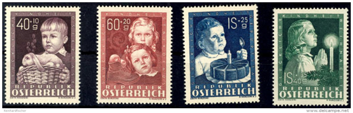 1949, 40 G Bis 1,40 S Gl&uuml;ckliche Kindheit, Kompletter Satz Zu 4 Werten, Tadellos Postfrisch, Mi. 80.-,... - Other & Unclassified