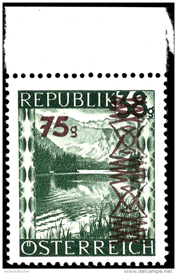 1947, 75 G. Auf 38 G. ""Steiermark" Dunkelgraugr&uuml;n (steingr&uuml;n), Tadellos Postfrisch, Seltene Marke,... - Other & Unclassified