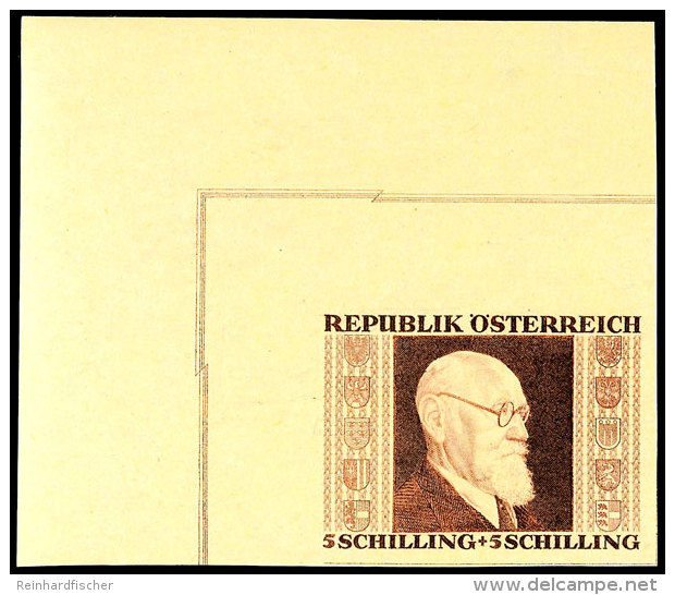 1 Schilling Bis 3 Schilling "Karl Renner" Auf Gelbem Japan-Papier, Geschnitten, Kompletter Satz Vom Eckrand Oben... - Other & Unclassified