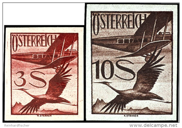 1925, 2 G. Bis 10 S. "Flugpost", Abart "ungez&auml;hnt", Kompletter Satz Zu 20 Werten, Tadellos Postfrisch, Sehr... - Other & Unclassified