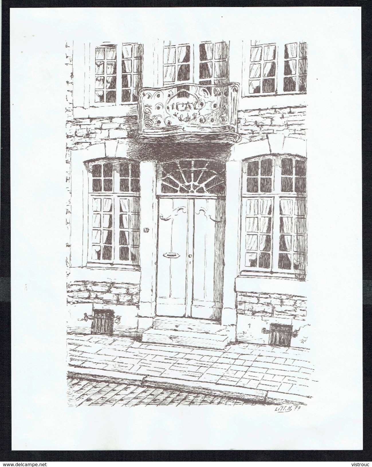 " Ruelle Donheid à Ensival ", Par Henri LITT - Lithographie Représentant Une Maison D'Ensival - Dim.: 350 X 276 Mm. - Dessins