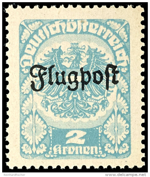 1922, Nicht Ausgegeben: 2 Kr. Flugpostmarke, Tadellos Postfrisch, Signiert, Mi. 80.-, Katalog: III **1922, Not... - Other & Unclassified
