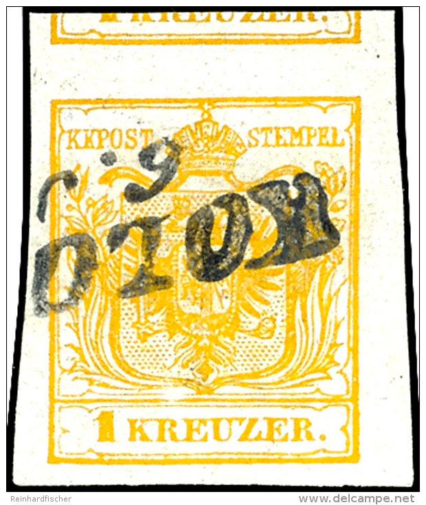 2 Kr. Kadmiumgelb, Handpapier Type III, Seidenpapier 0.07 Mm, Breit Bis &uuml;berrandig Geschnitten - Oben Mit... - Other & Unclassified