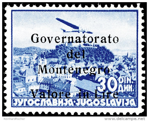 Italienische Regentschaft Von Montenegro: 1942, 0,50 Bis 30 Din Freimarken Mit Schwarzem Aufdruck,... - Otros & Sin Clasificación