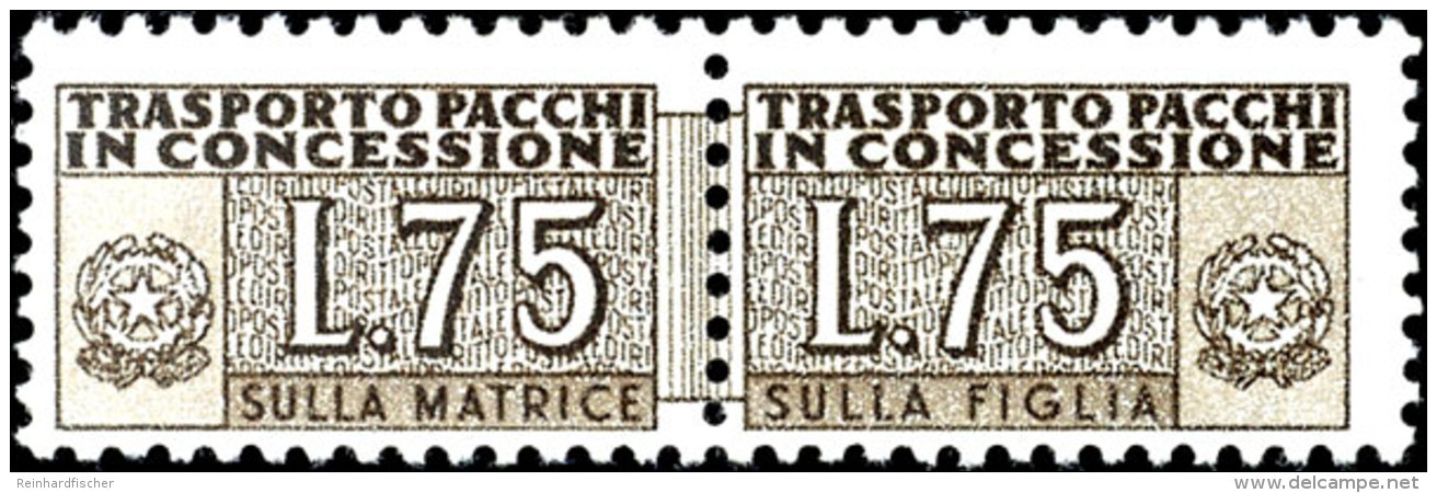 75 L. Sepia, Wz. 4, Tadellos Postfrisch, Mi. 500.-, Katalog: 7 **75 L. Sepia, Watermark 4, In Perfect Condition... - Other & Unclassified