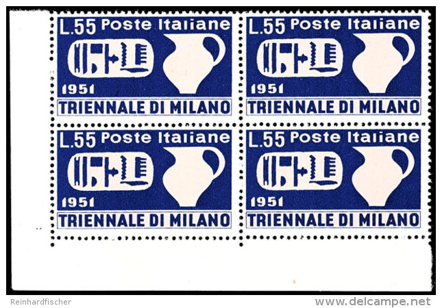 20 U. 55 L. Triennale Von Mailand, Postfrische 4er-Blocks Aus Bogenecken, Mi. 240,-, Katalog: 839/40 **20 And... - Unclassified