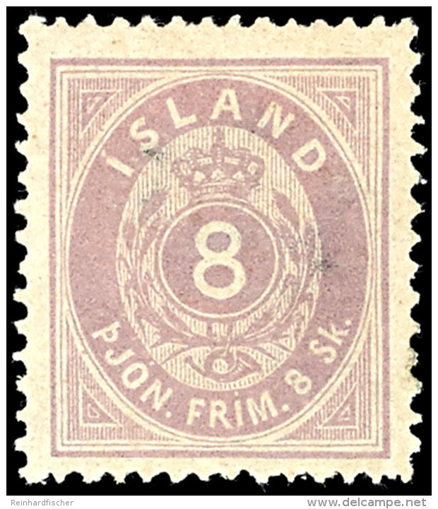 8 Sk. Lila, Sauber Gez&auml;hnt Und Ungebraucht Mit Falzrest, Mi. 480.-, Katalog: 2A *8 Sk. Lilac, Clean... - Other & Unclassified