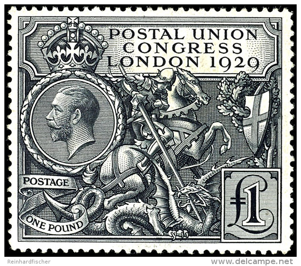 1929, 1&pound; Postkongress, Ungebraucht, Mi. 800,-, Katalog: 174 *1929, 1&pound; Postal Service Congress,... - Other & Unclassified