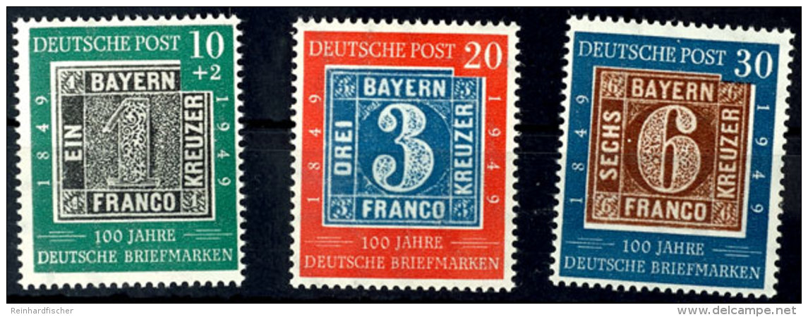 10 Pfg Bis 30 Pfg "100 Jahre Deutsche Briefmarken", Kompletter Satz Zu 3 Werten, Tadellos Postfrisch, Mi. 100.-,... - Autres & Non Classés