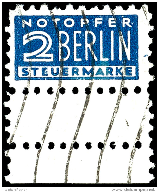 2 Pfg. Mit Z&auml;hnung L 10 3/4, Unterrandst&uuml;ck Mit Doppelter Waagerechter Z&auml;hnung Durch Dem Unterrand,... - Other & Unclassified