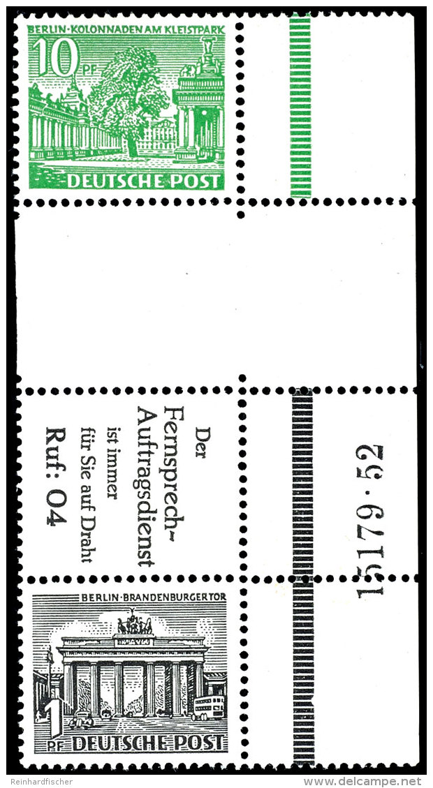 Bauten Zusammendruck SZ6 Mit Rechtem Seitenrand Und Vollst&auml;ndiger HAN 15179.52, Tadellos Postfrisch (ein... - Other & Unclassified