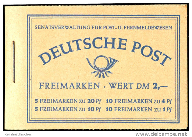 1952, Postfrisches "Bauten"-Markenheftchen Ohne &Ouml;ffnungsfaltung, Tadellos, Mi. 1.300,-, Katalog: MH.2... - Other & Unclassified