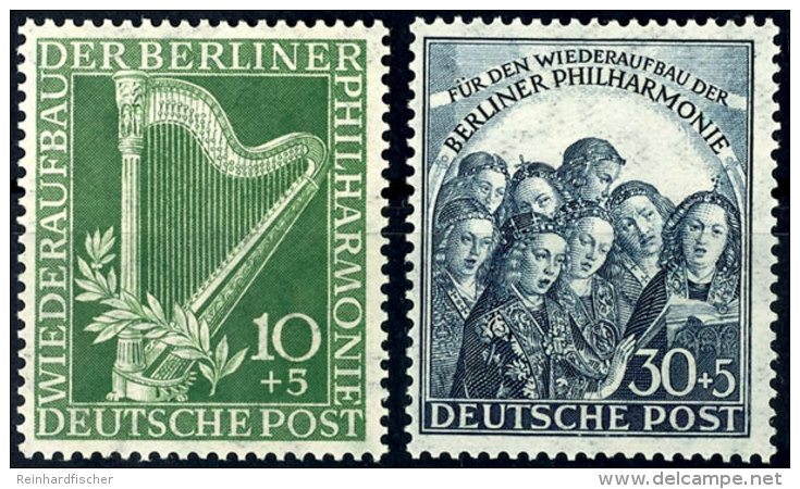 10 Pfg Und 30 Pfg "Wiederaufbau Der Berliner Philharmonie", Kompletter Satz Zu 2 Werten, Tadellos Postfrisch, Mi.... - Other & Unclassified