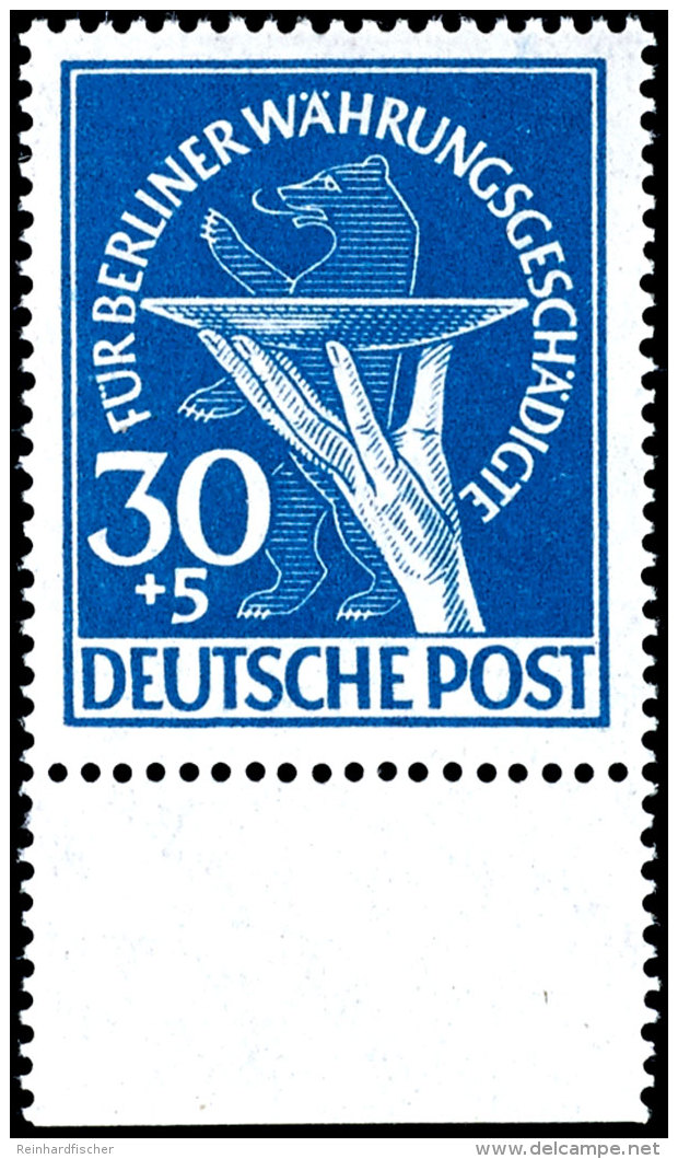 10 - 30 Pfg. W&auml;hrungsgesch&auml;digten, Einwandfrei Postfrisch Vom Unteren Rand Bzw. Eckrand, Mi. 350,-,... - Other & Unclassified