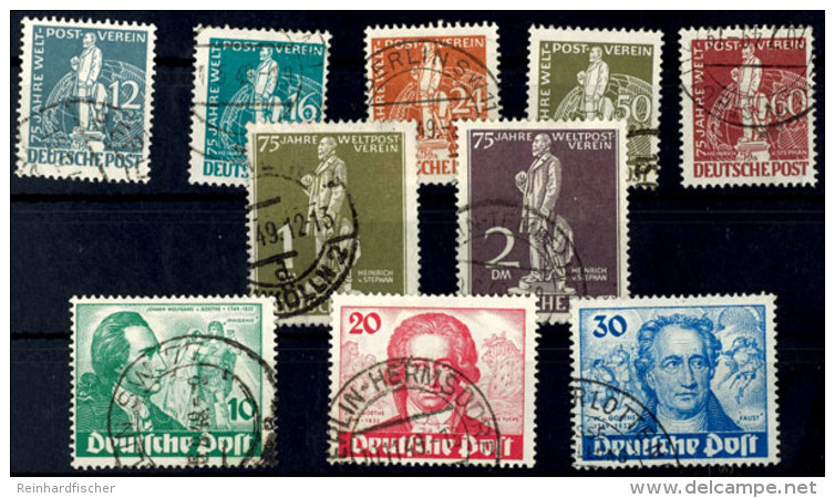 Stephan Und Goethe, 7 Bzw. 3 Werte Je Kpl., Gestempelt, Mi. 500,-, Katalog: 35/41,61/63 OStephan And Goethe, 7... - Other & Unclassified