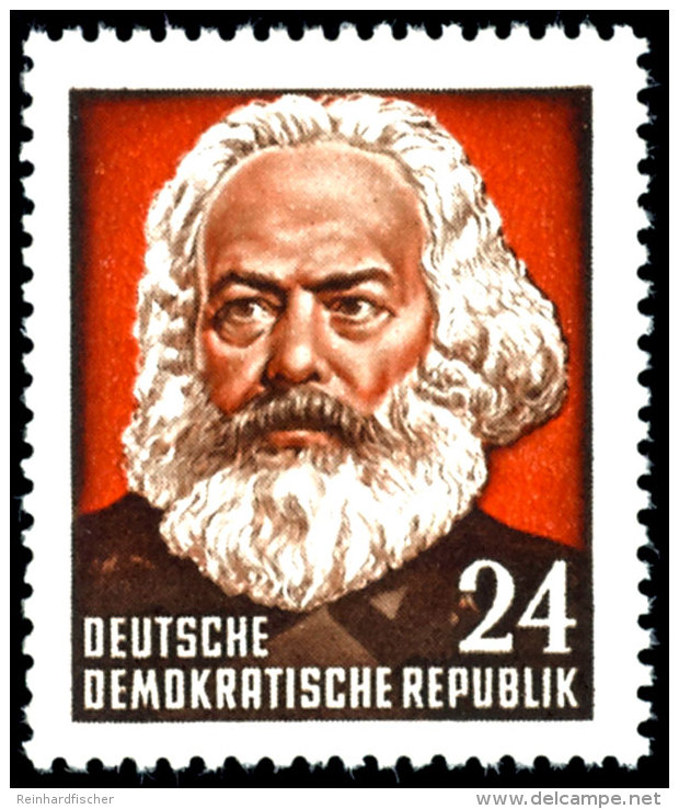 24 Pfg Karl Marx In Besserer Type II Mit Wz. 2 Y II, Tadellos Postfrisch, Gepr. Paul BPP, Mi. 150,-, Katalog: 349II... - Autres & Non Classés