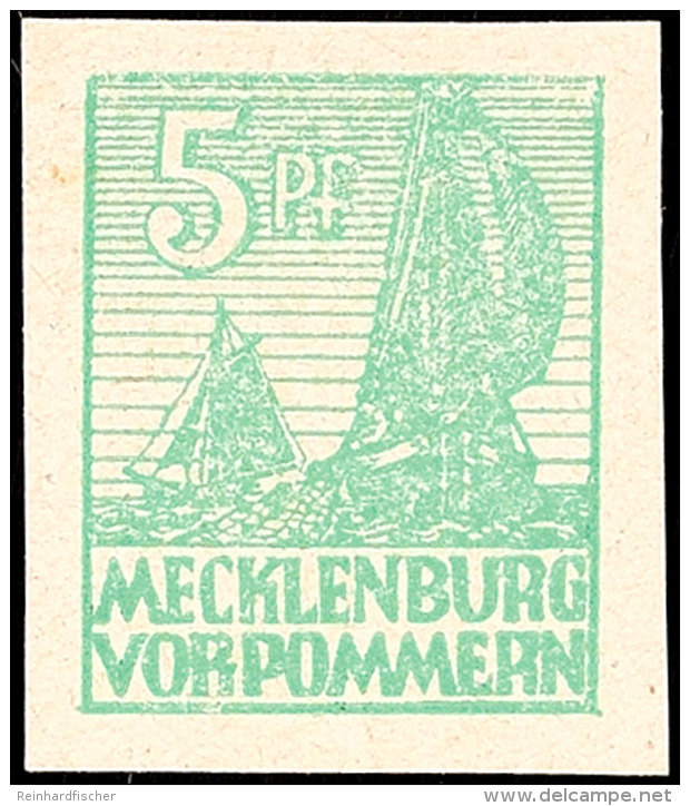 5 Pfg Mittelgr&uuml;n, Tadellos Postfrisch, Gepr. Kramp BPP, Mi. 240.-, Katalog: 32xb **5 Pfg Medium Green, In... - Other & Unclassified