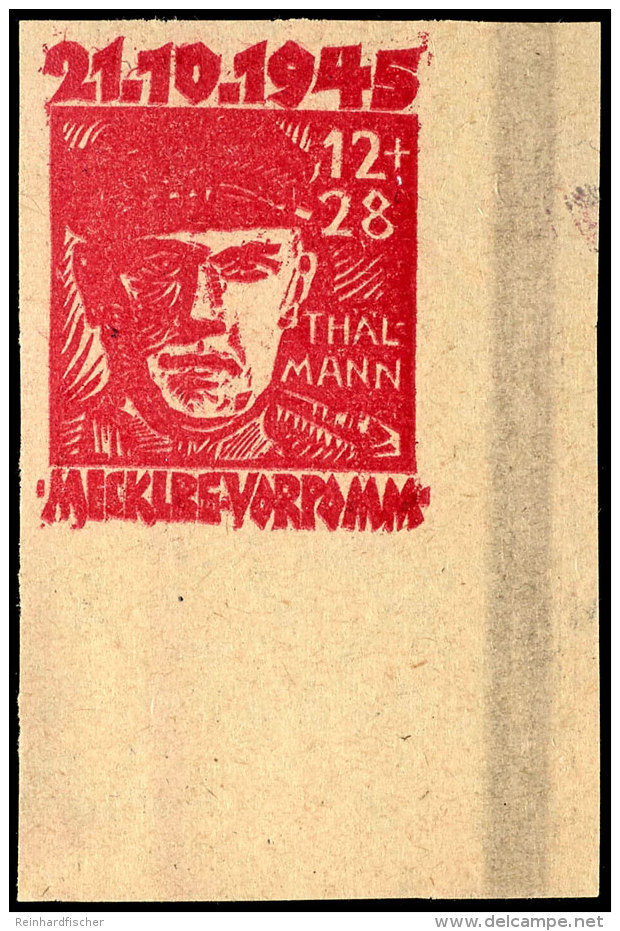 12 + 28 Pfg Opfer Des Faschismus, Ungez&auml;hnter Probedruck In Roter Farbe Als Doppeldruck, Auf D&uuml;nnem,... - Other & Unclassified