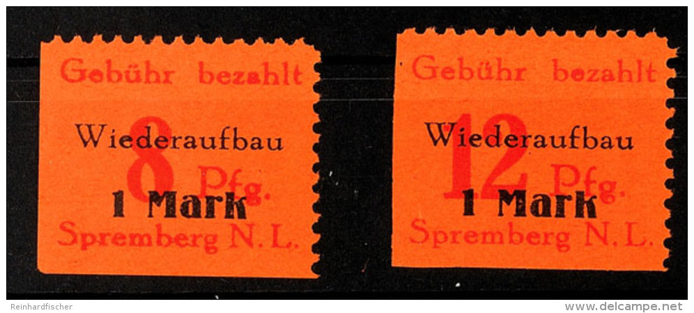 8 Und 12 Pf Gez&auml;hnt Tadellos Postfrisch, Mi. 80.-, Katalog: 15/16A **8 And 12 Pf Perforated In Perfect... - Spremberg