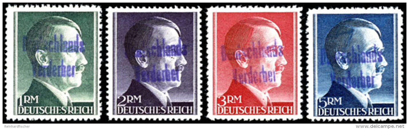 1 Pf. - 5 RM A. Hitler Mit Violettem Handstempelaufdruck, Die RM-Werte In A-Z&auml;hnung Sign. Sturm, &uuml;brige... - Meissen