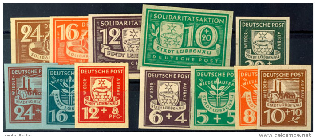 Aufbaumarken, Ungez&auml;hnt, Tadellos Postfrisch, Mi. 140,-, Katalog: 1/12B **Construction Stamps,... - Luebbenau