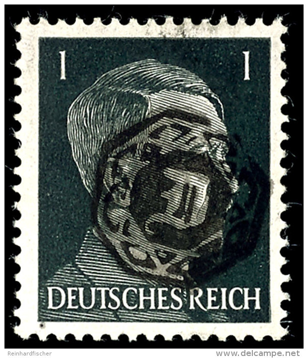 1 Pf. Hitler In Seltener B-Farbe Mit L&ouml;bau-Unkenntlichmachung, Postfrisch, Gepr. Kunz BPP, Mi. 250,-, Katalog:... - Loebau